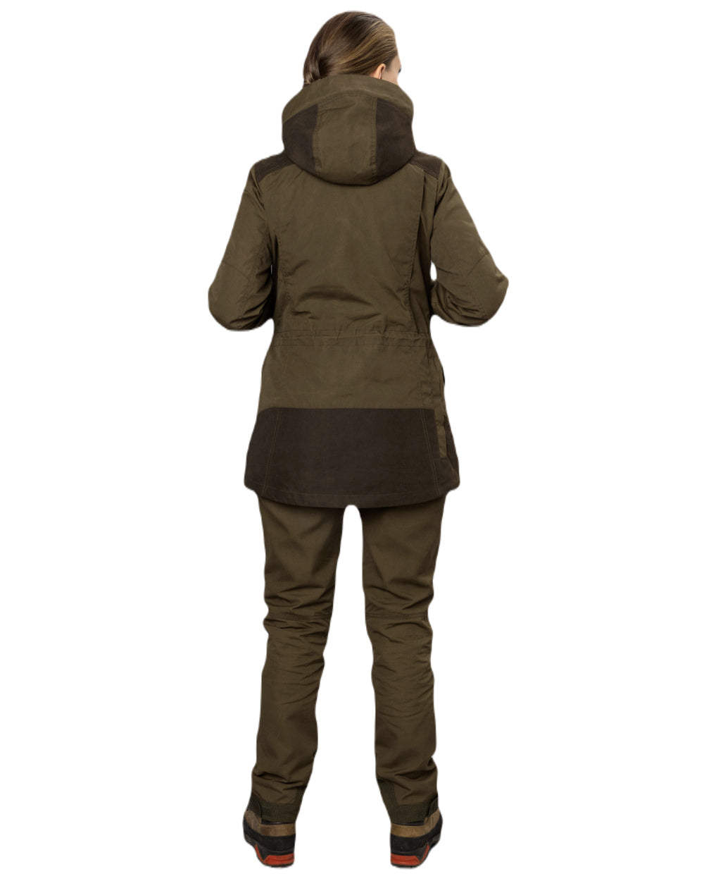 Pine Green Grizzly Brown Coloured Seeland Key-Point Kora Jacket on white background 