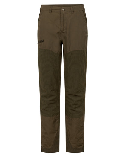 Pine Green Grizzly Brown coloured Seeland Key-Point Kora Trousers on white background 