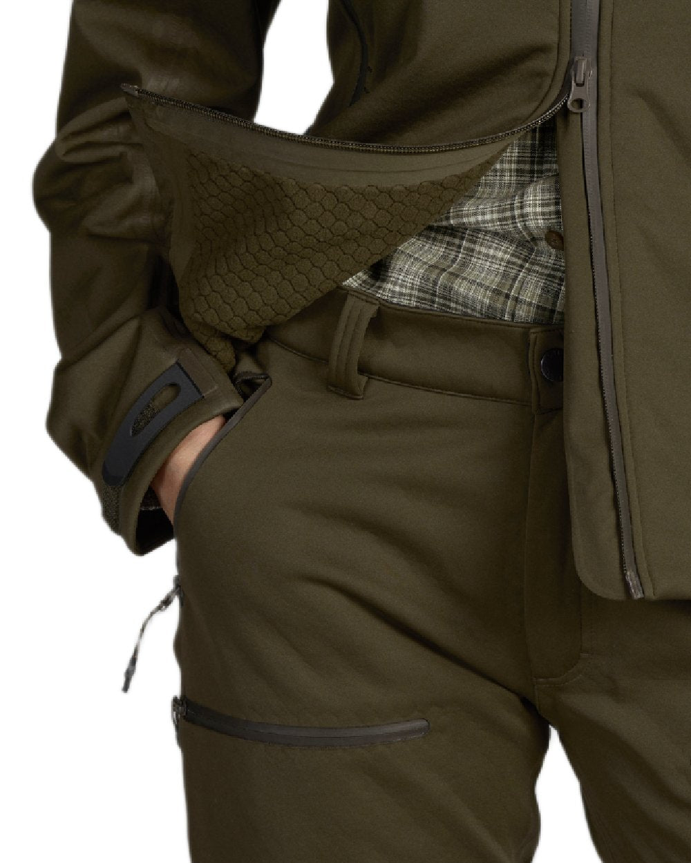 Pine Green coloured Seeland Ladies Hawker Advance Jacket on white background 