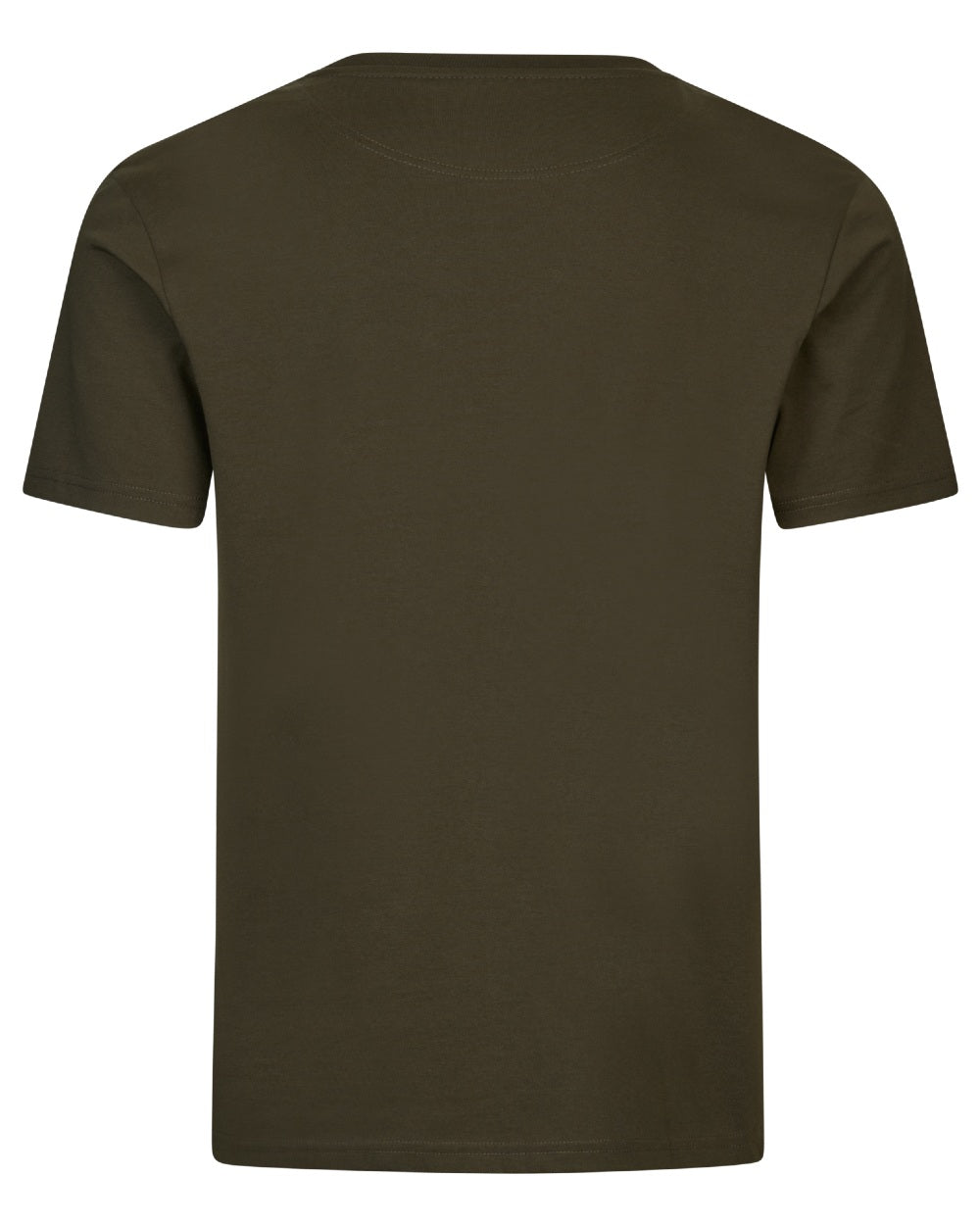 Pine Green Coloured Seeland Landscape T-Shirt on white background 