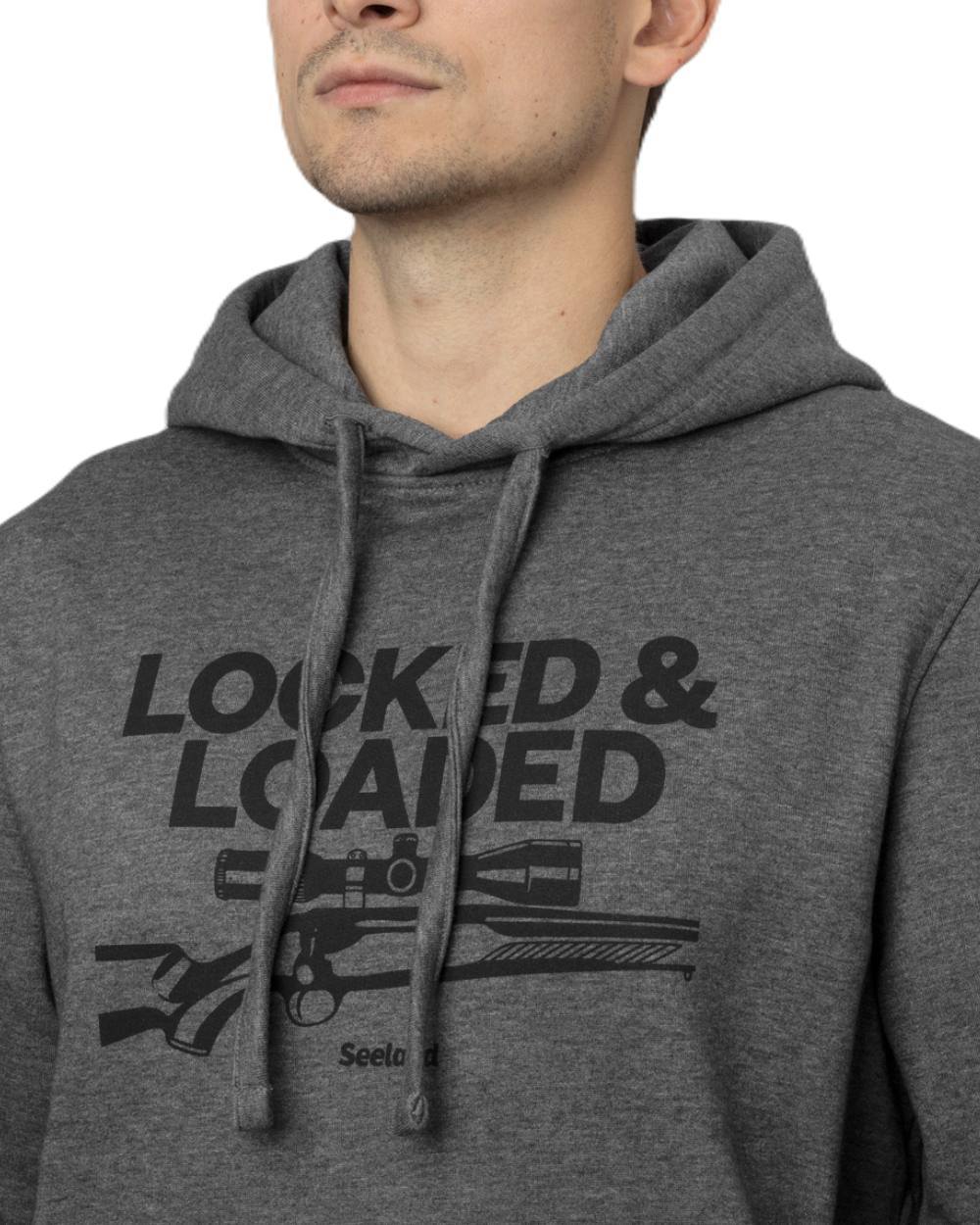 Grey Melange Coloured Seeland Loaded Hoodie on white background 