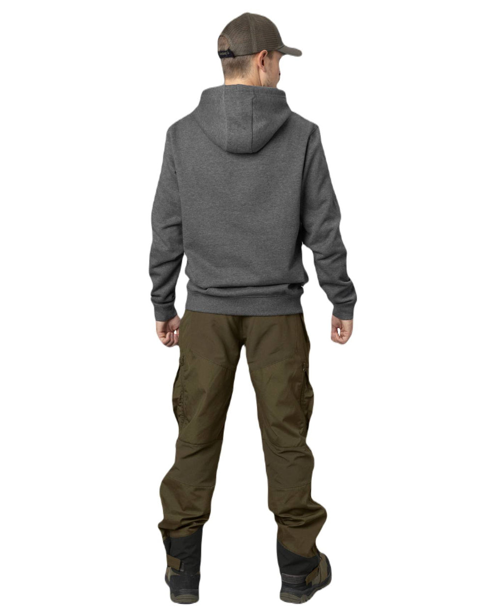 Grey Melange Coloured Seeland Loaded Hoodie on white background 