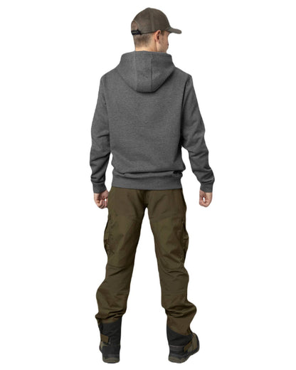 Grey Melange Coloured Seeland Loaded Hoodie on white background 