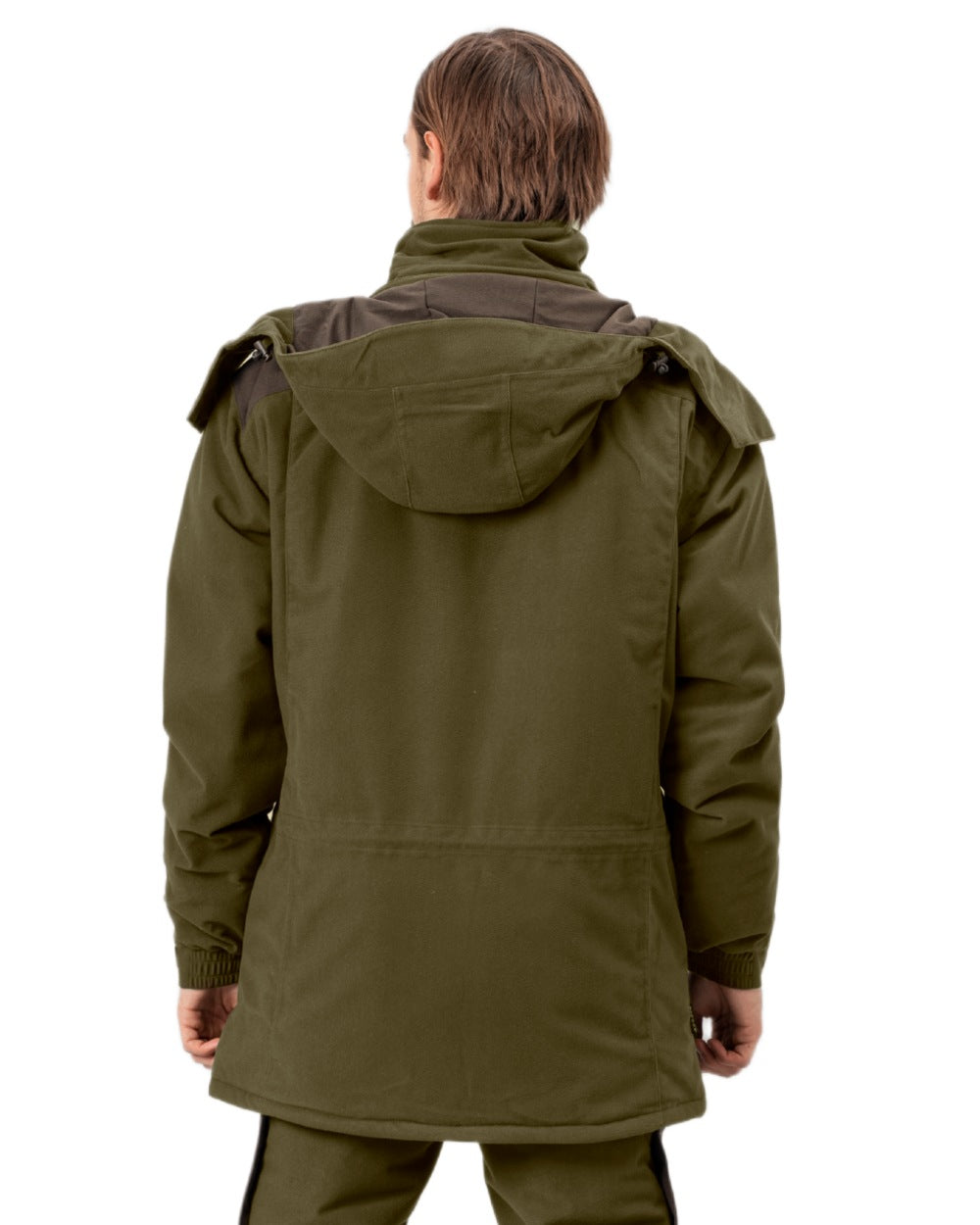 Pine Green Coloured Seeland Max Warm II Jacket on white background 