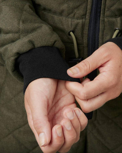 Pine Green Melange Coloured Seeland Maya Womens Onepiece on white background 