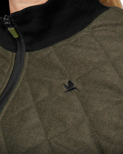 Pine Green Melange Coloured Seeland Maya Womens Onepiece on white background 