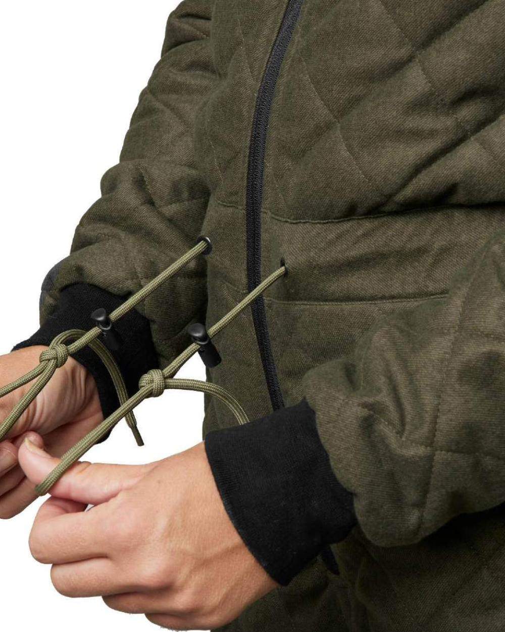 Pine Green Melange Coloured Seeland Maya Womens Onepiece on white background 