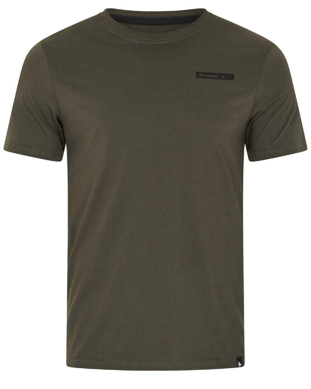 Pine Green Military Olive Grape Leaf Coloured Seeland Mens 3-Pack T-Shirt on white background 
