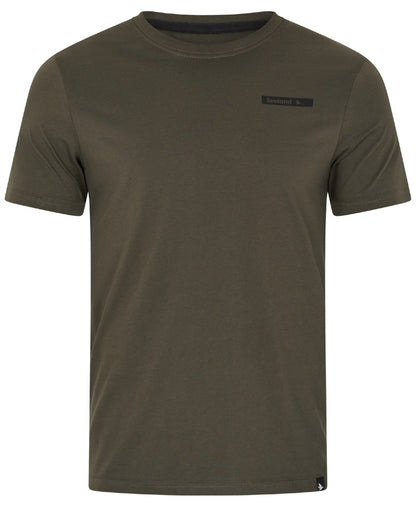 Pine Green Military Olive Grape Leaf Coloured Seeland Mens 3-Pack T-Shirt on white background 