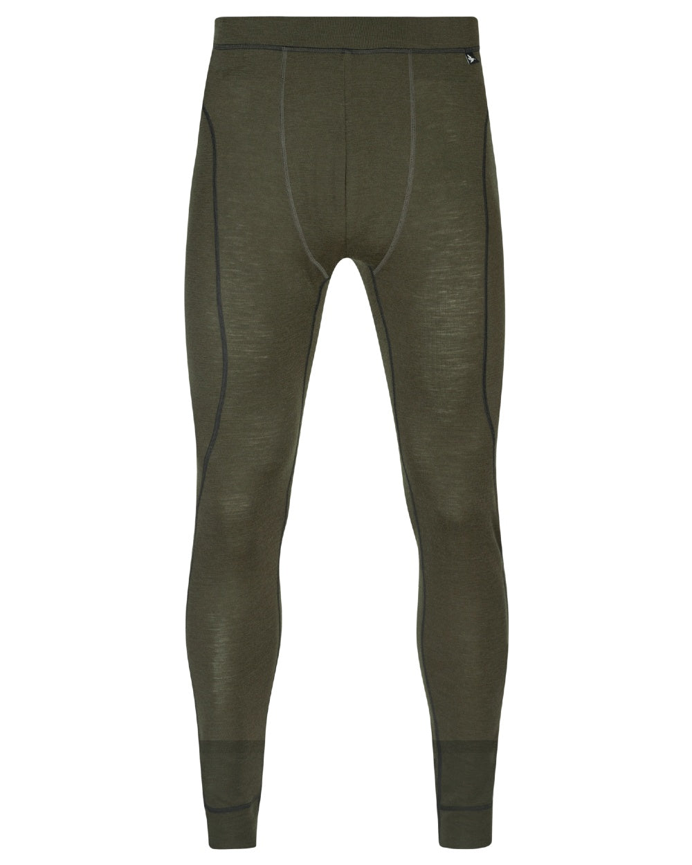 Pine Green Coloured Seeland Mens Apex One Hundred Long Johns on white background 