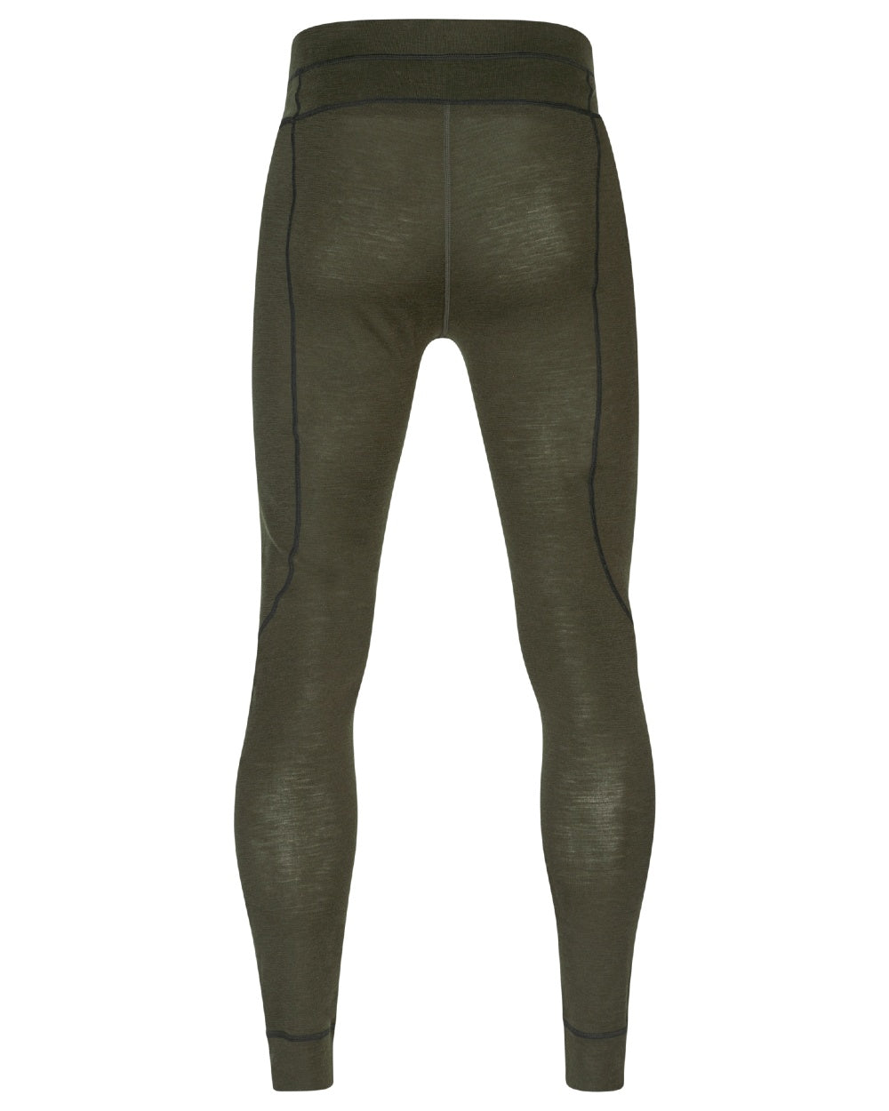 Pine Green Coloured Seeland Mens Apex One Hundred Long Johns on white background 