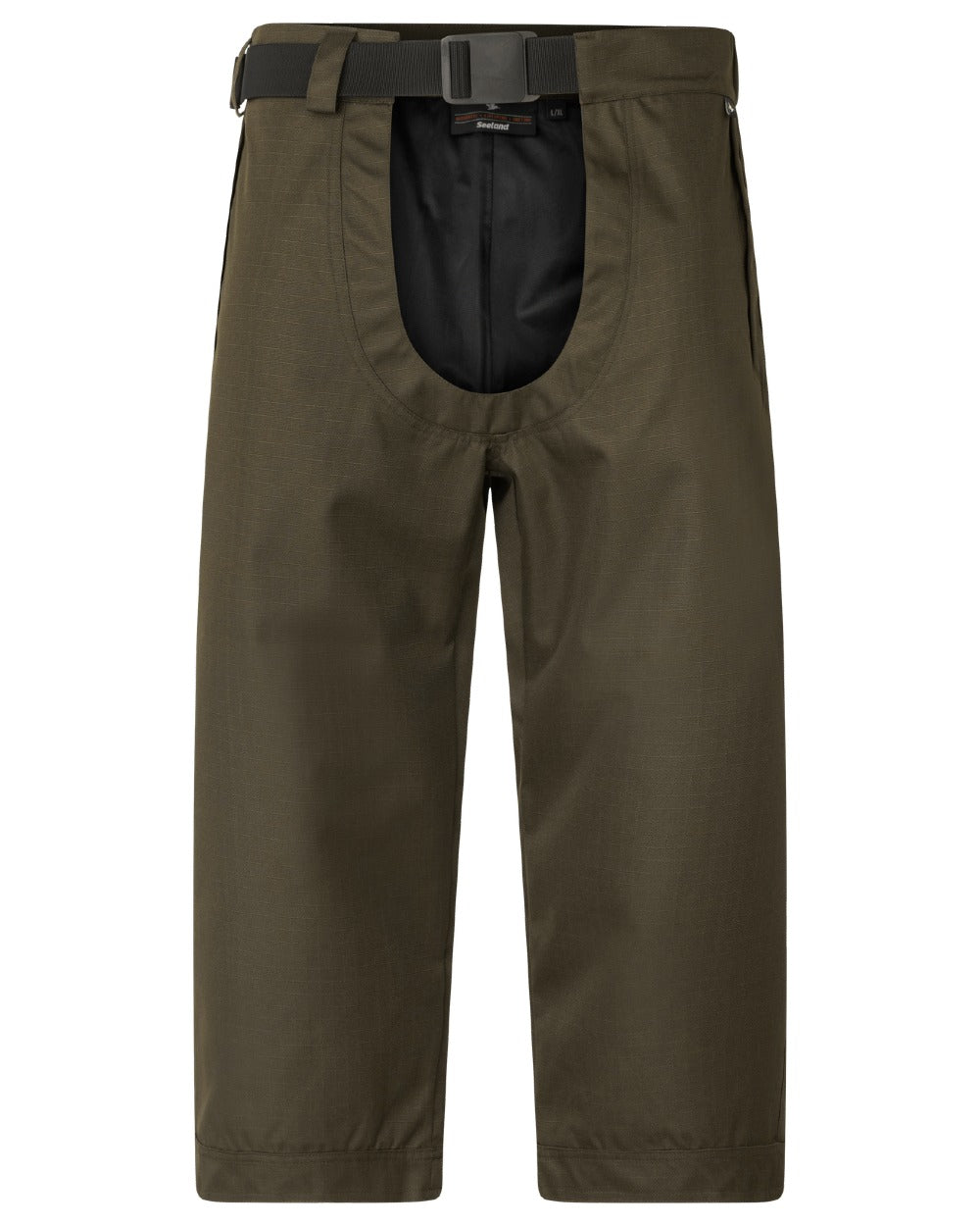 Shaded Olive coloured Seeland Mens Buckthorn Duro Treggings on white background 