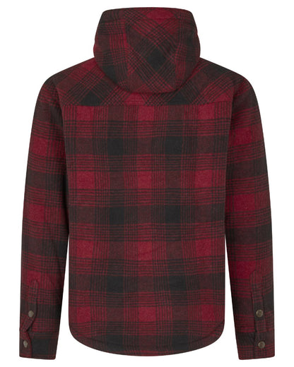 Red Check Coloured Seeland Canada Mens Yukon Jacket on white background 