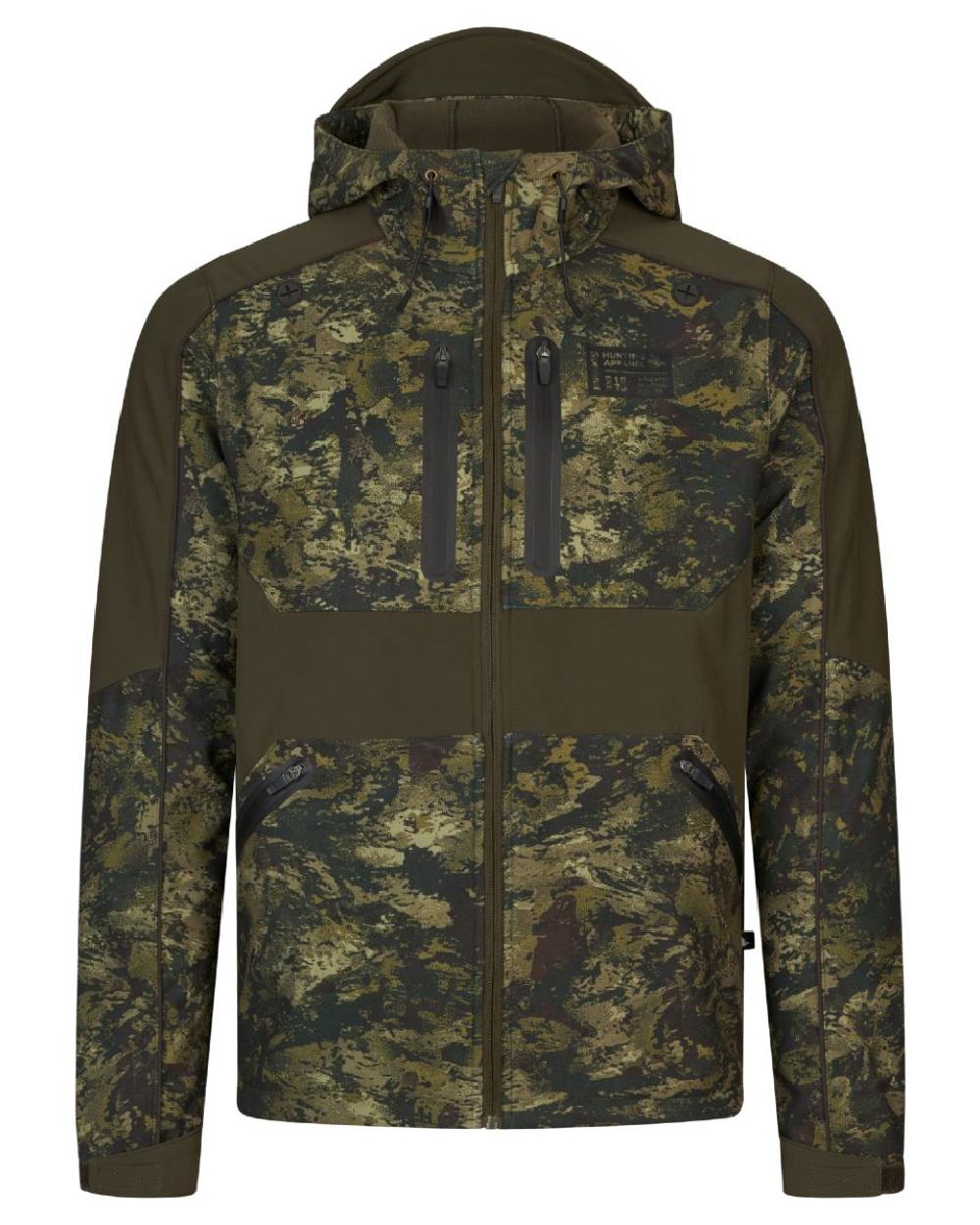 InVis MPC Green Coloured Seeland Mens Chaser Aero Camo Jacket on white background 