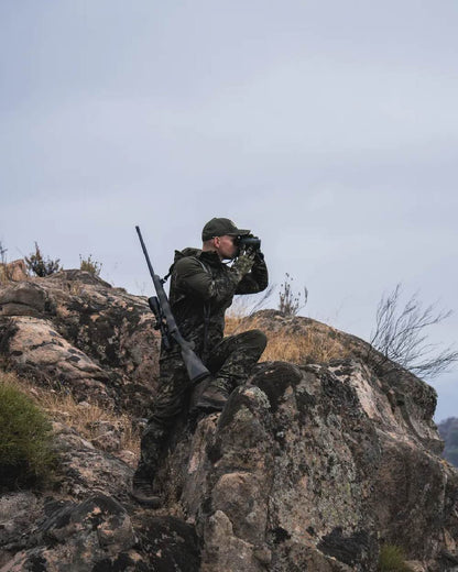 InVis MPC Green Coloured Seeland Mens Chaser Aero Camo Jacket on outdoor background 