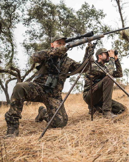 Invis MPC Green Coloured Seeland Mens Chaser Aero Camo Trousers on outdoor background 