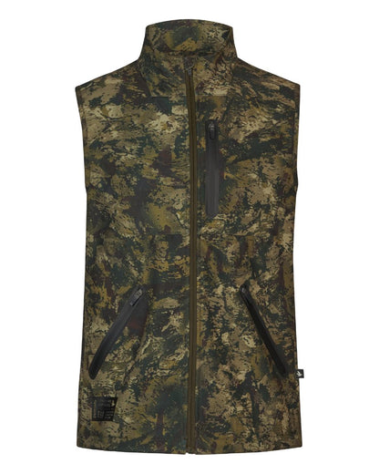 InVis MPC Green Coloured Seeland Mens Chaser Aero Camo Waistcoat on white background 