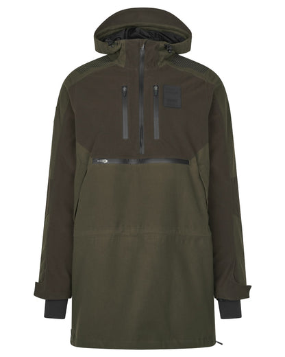 Pine Green coloured Seeland Mens Chaser BGH Smock on white background 