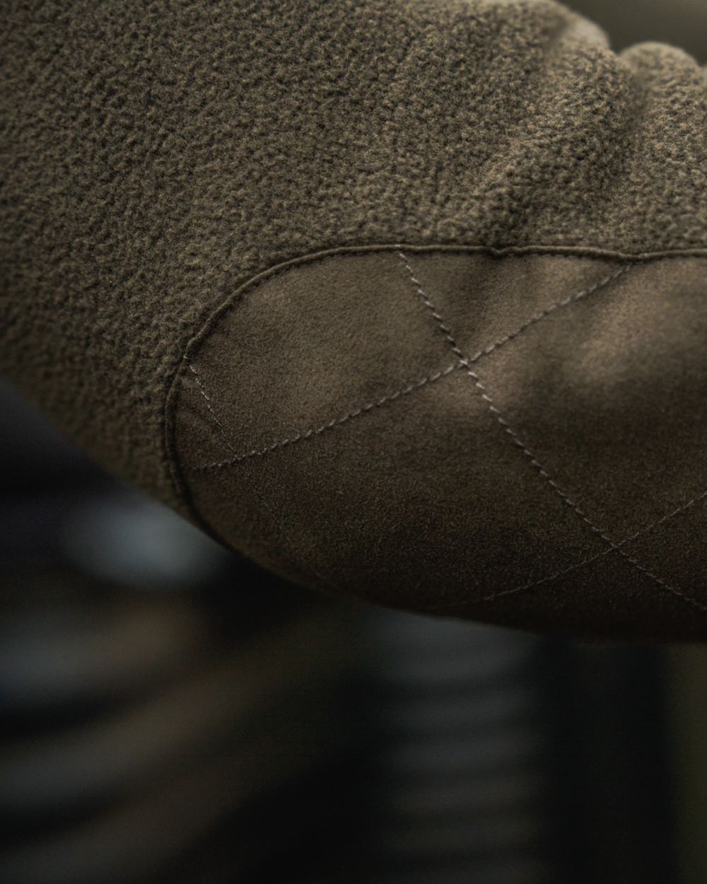 Light Pine Coloured Seeland Mens Fog Fleece Jacket on outdoor background 