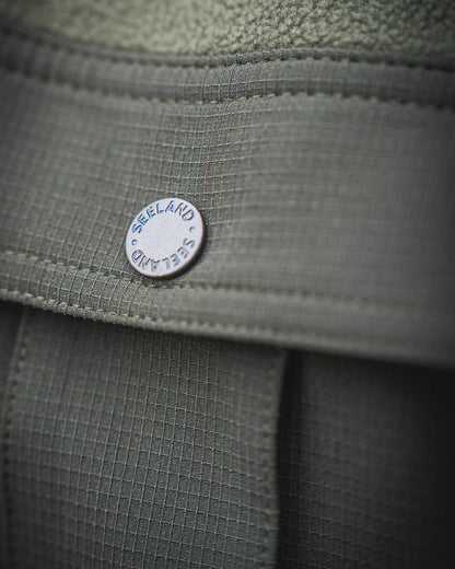 Grape Leaf Coloured Seeland Mens Gust Fleece Shirt on outdoor background 