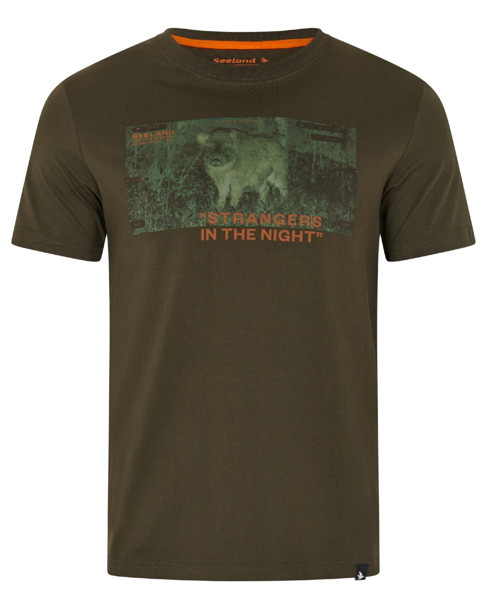 Pine Green coloured Seeland Mens Nightvision T-Shirt on white background 