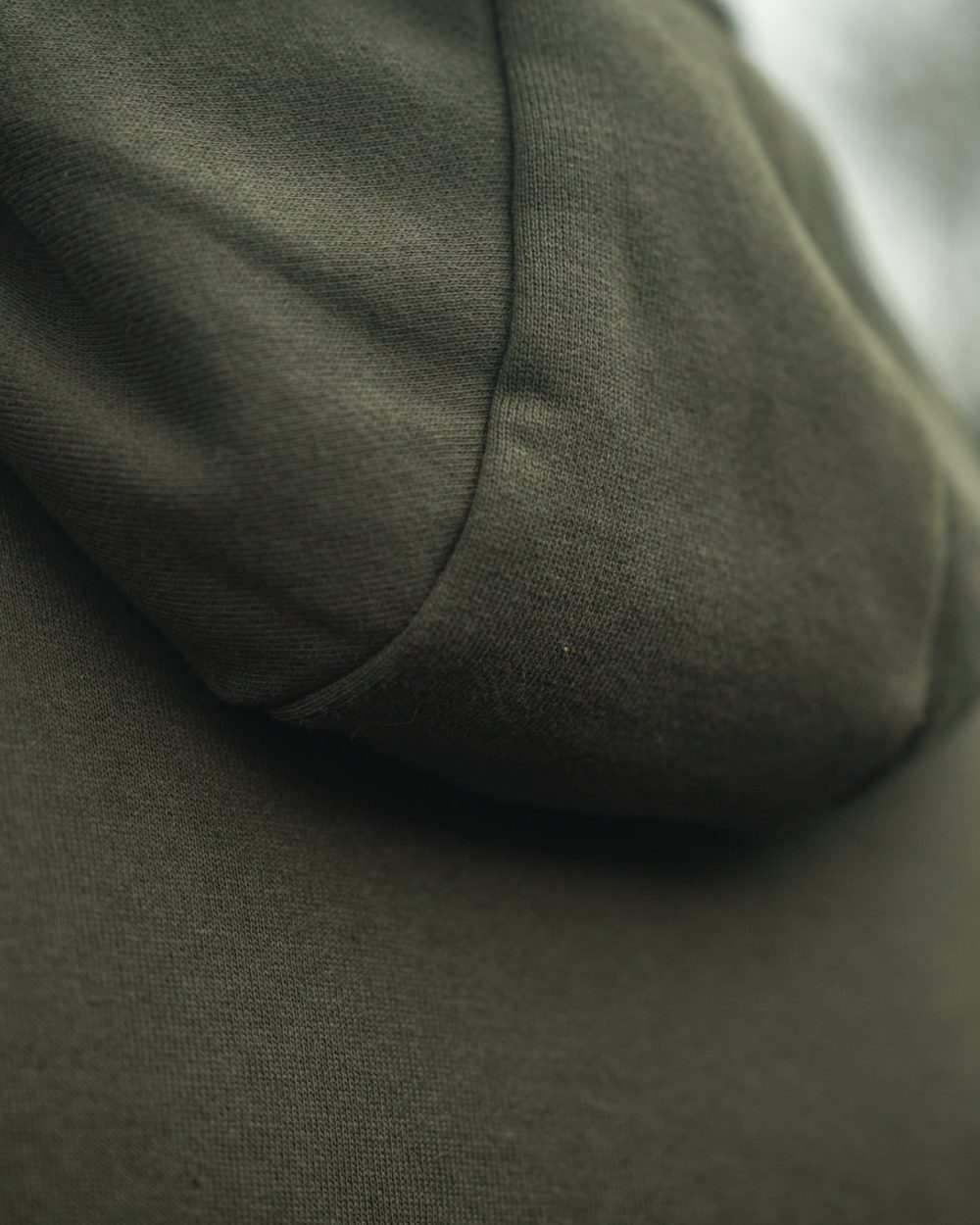 Pine Green Coloured Seeland Mens On Point Hoodie on outdoor background 