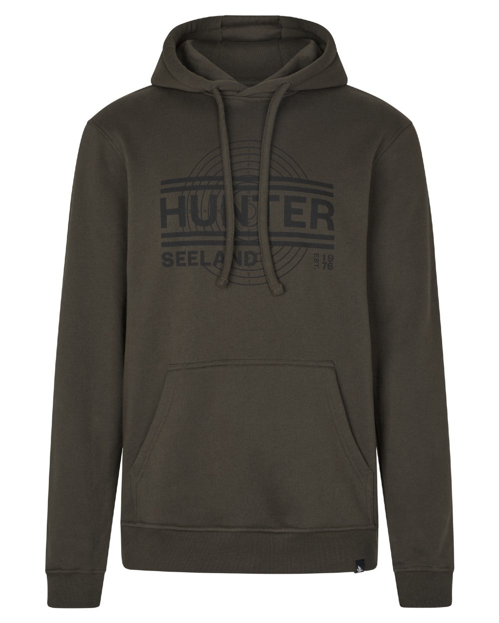 Pine Green Coloured Seeland Mens On Point Hoodie on white background 