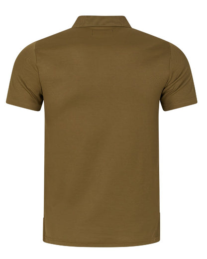 Military Olive Coloured Seeland Mens Pembroke Polo Shirt on white background 