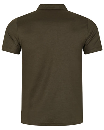 Pine Green Coloured Seeland Mens Pembroke Polo Shirt on white background 