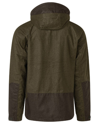 Pine Green Melange coloured Seeland Mens Quest Jacket on white background 
