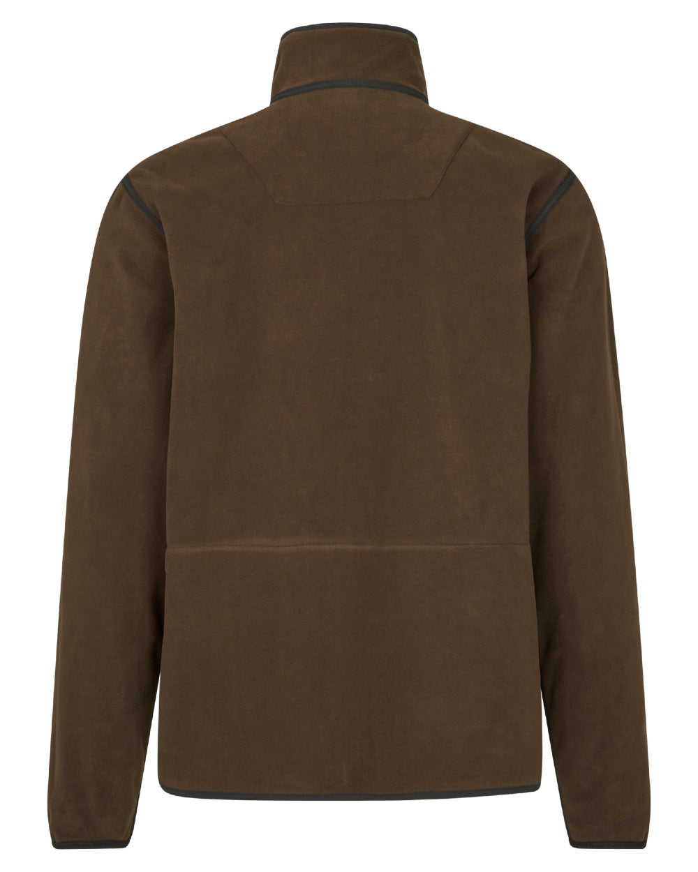 Grizzly Brown Demitasse Brown Coloured Seeland Mens Rogue Solid Reversible Fleece Jacket on white background 