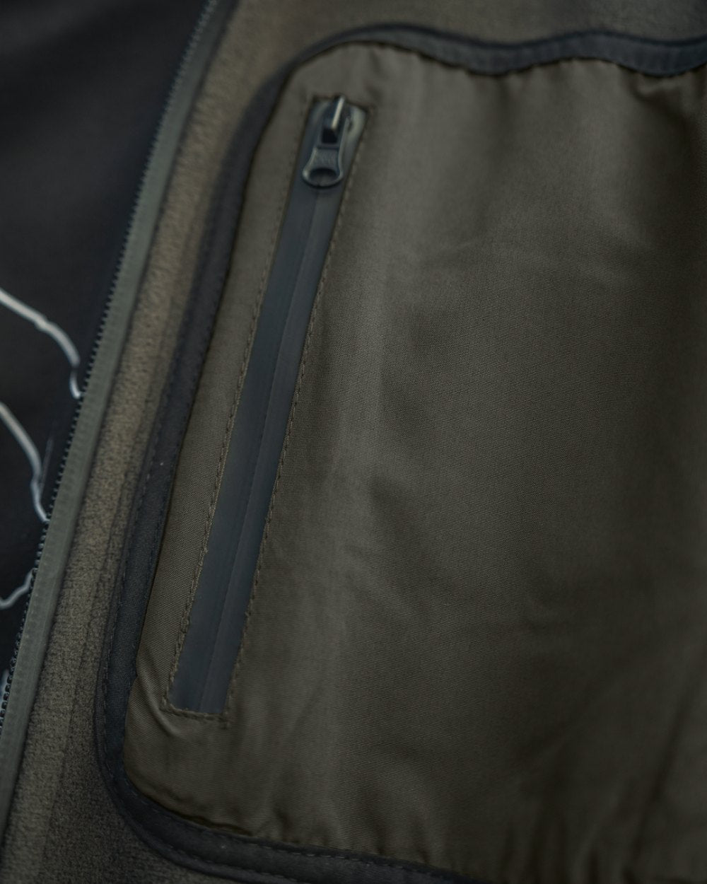 Grizzly Brown Demitasse Brown Coloured Seeland Mens Rogue Solid Reversible Fleece Jacket on forest background 