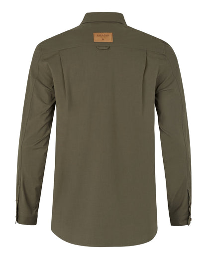 Grape Leaf coloured Seeland Mens Selous Long Sleeve Cargo Shirt on white background 