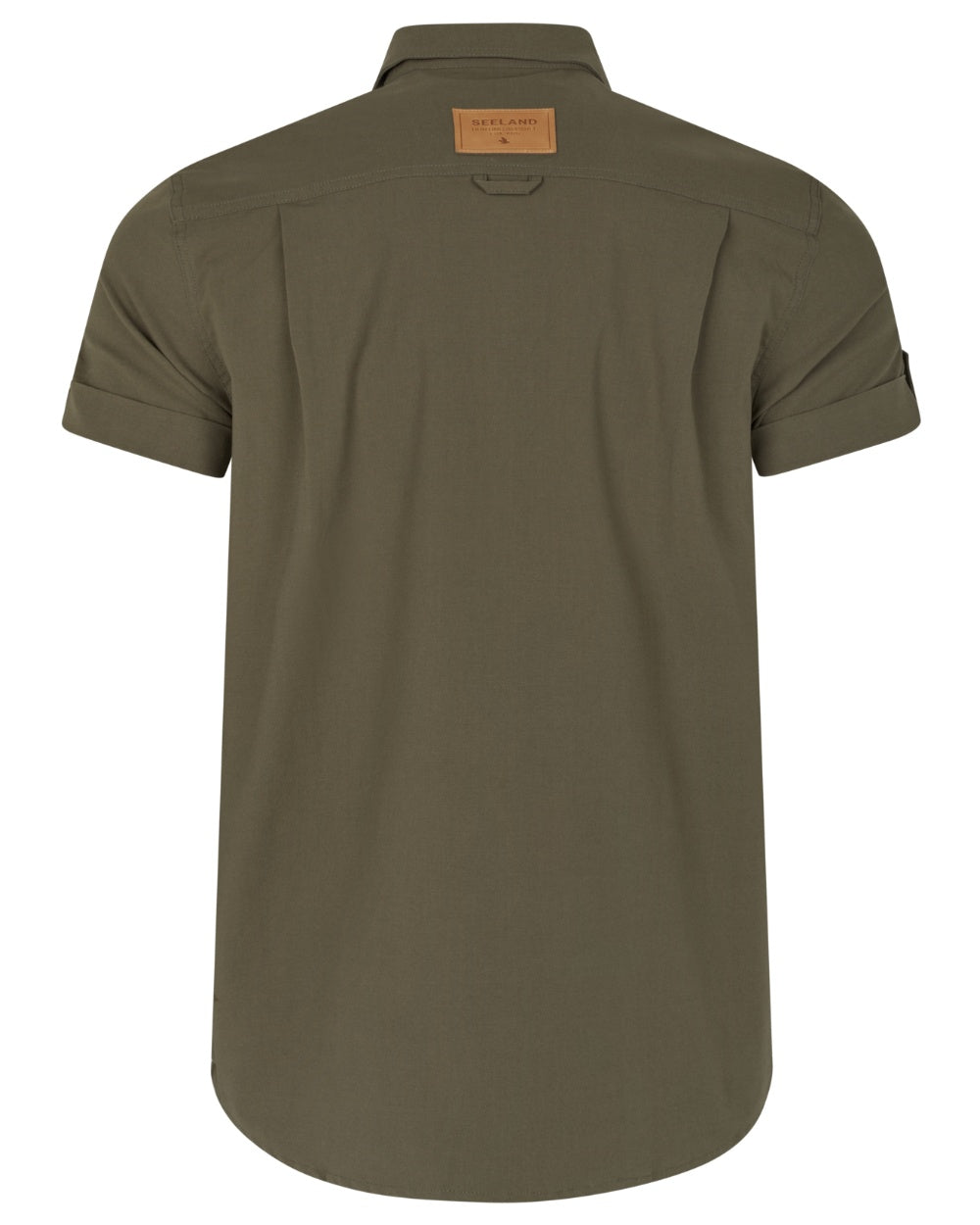 Grape Leaf coloured Seeland Mens Selous Short Sleeve Cargo Shirt on white background 