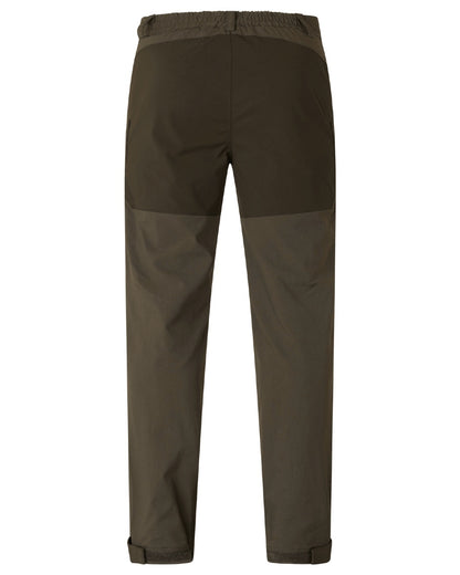 Pine Green Grizzly Brown coloured Seeland Mens Spruce Membrane Trousers on white background 