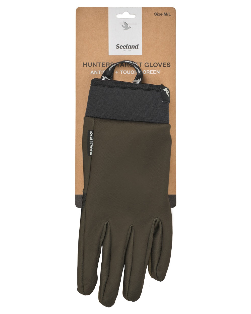 Pine Green Coloured Seeland Mens Target Gloves on white background 