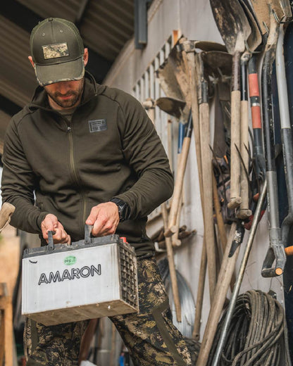 Pine Green Coloured Seeland Tidal Fleece Jacket on Indoor Background
