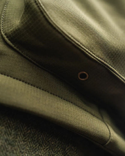 Light Pine Coloured Seeland Mens Wenlock Waistcoat on outdoor background 