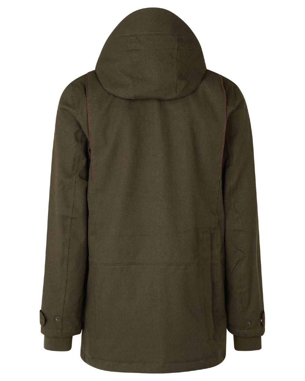 Shaded Olive coloured Seeland Mens Woodcock Royale Jacket on white background 