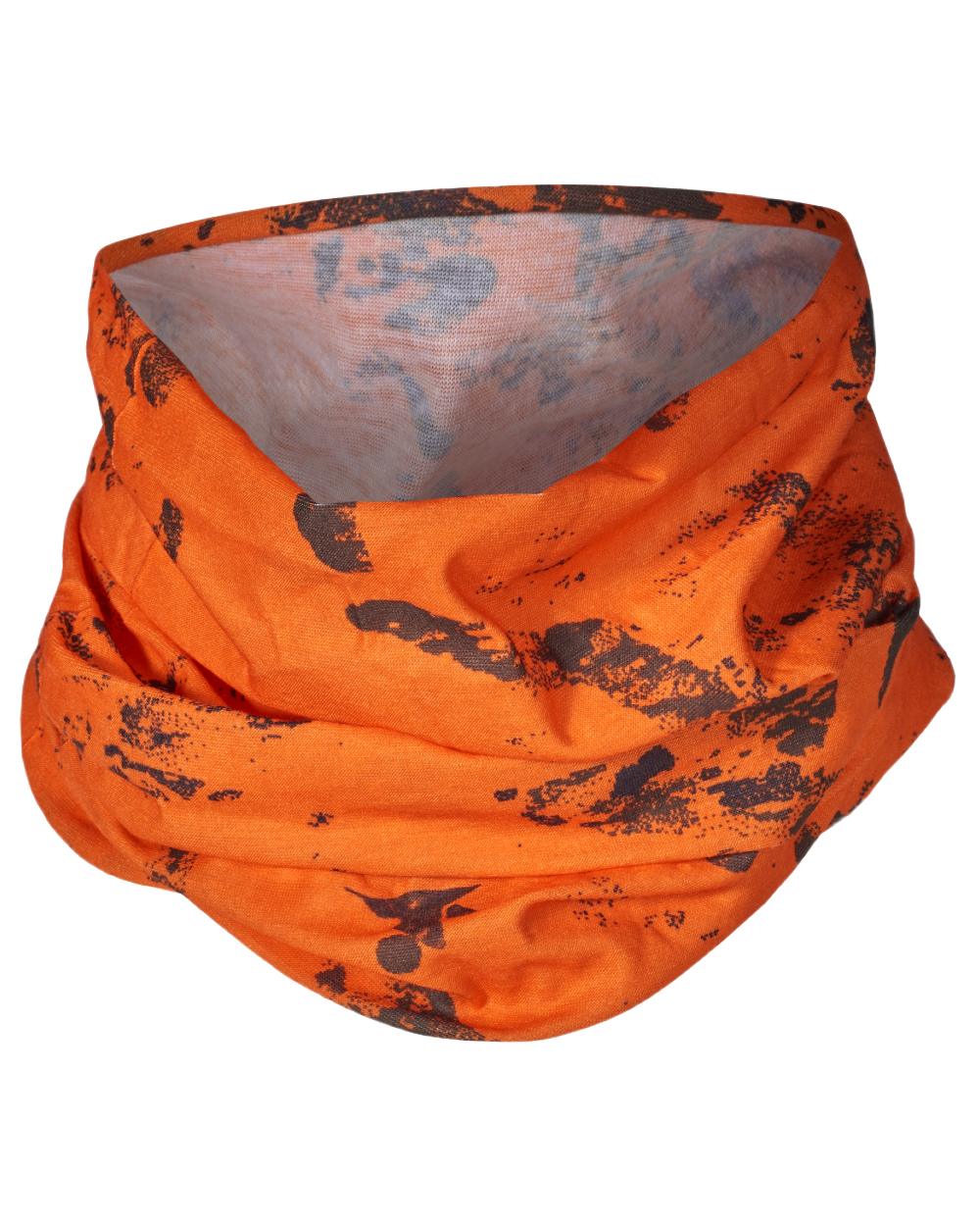 Pine Green InVis Orange Blaze Coloured Seeland Neck Gaiter 2 Pack on White background 