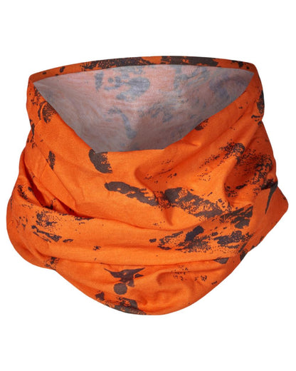 Pine Green InVis Orange Blaze Coloured Seeland Neck Gaiter 2 Pack on White background 