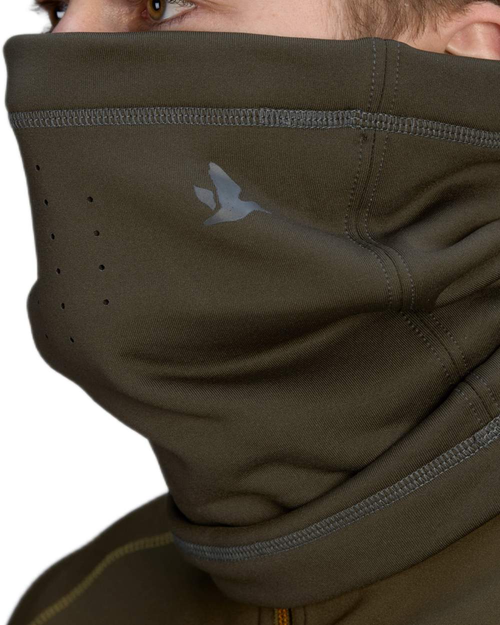 Pine Green Coloured Seeland Neck Gaiter on White background 