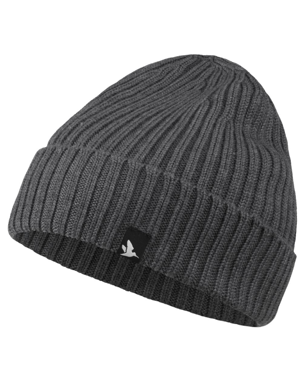Grey Melange Coloured Seeland Norite Beanie on white background 