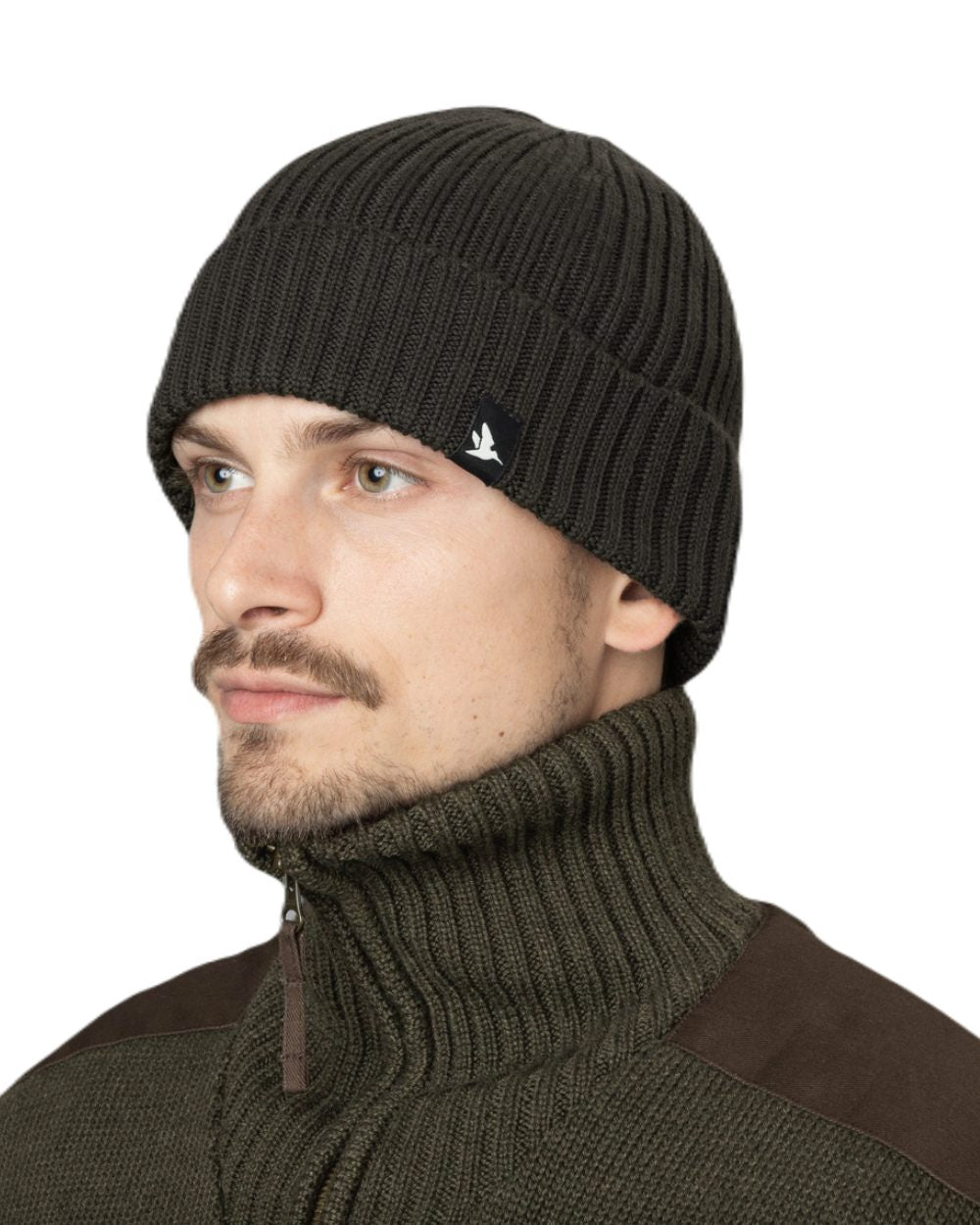 Grizzly Brown Coloured Seeland Norite Beanie on white background 
