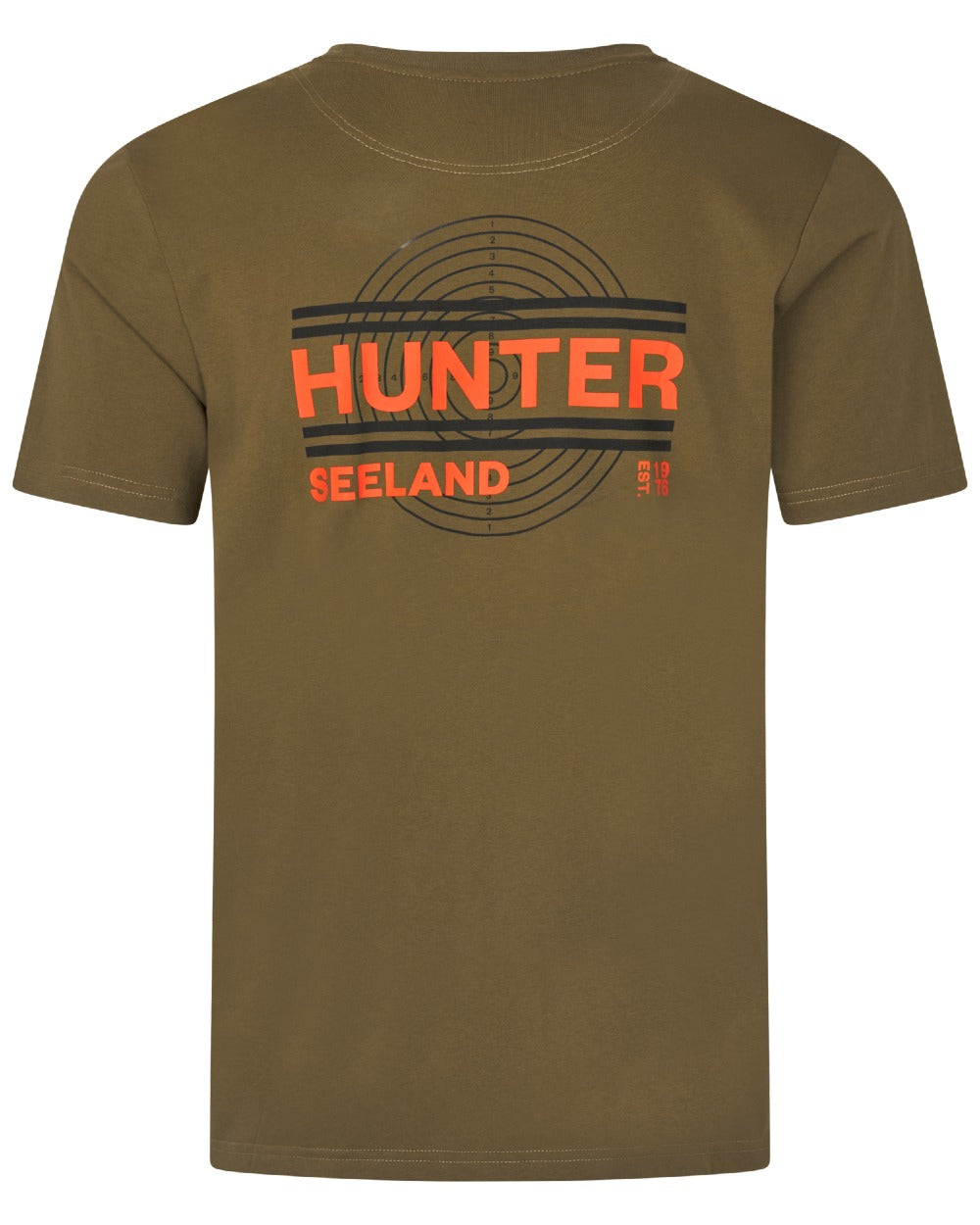 Military Olive Coloured Seeland On Point T-Shirt on white background 