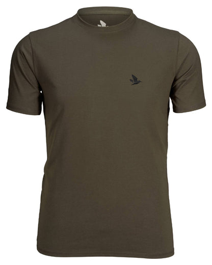 Raven Pine Green Coloured Seeland Outdoor 2-Pack T-Shirt on white background 