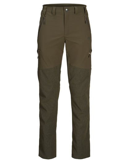 Pine Green Coloured Seeland Outdoor Membrane Trousers on White background 