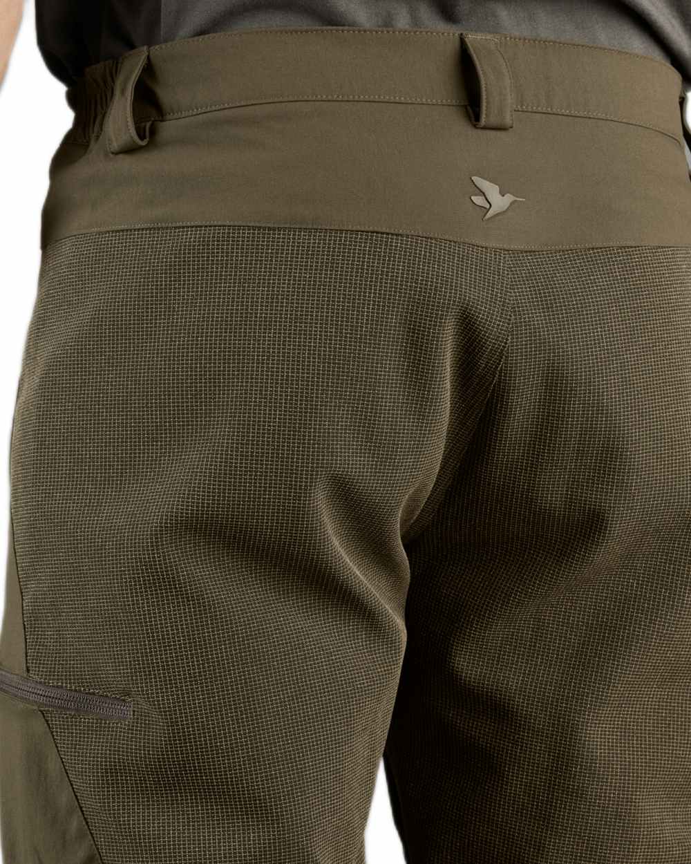 Pine Green Coloured Seeland Outdoor Membrane Trousers on White background 