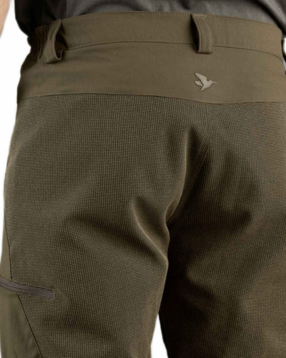 Pine Green Coloured Seeland Outdoor Membrane Trousers on White background 