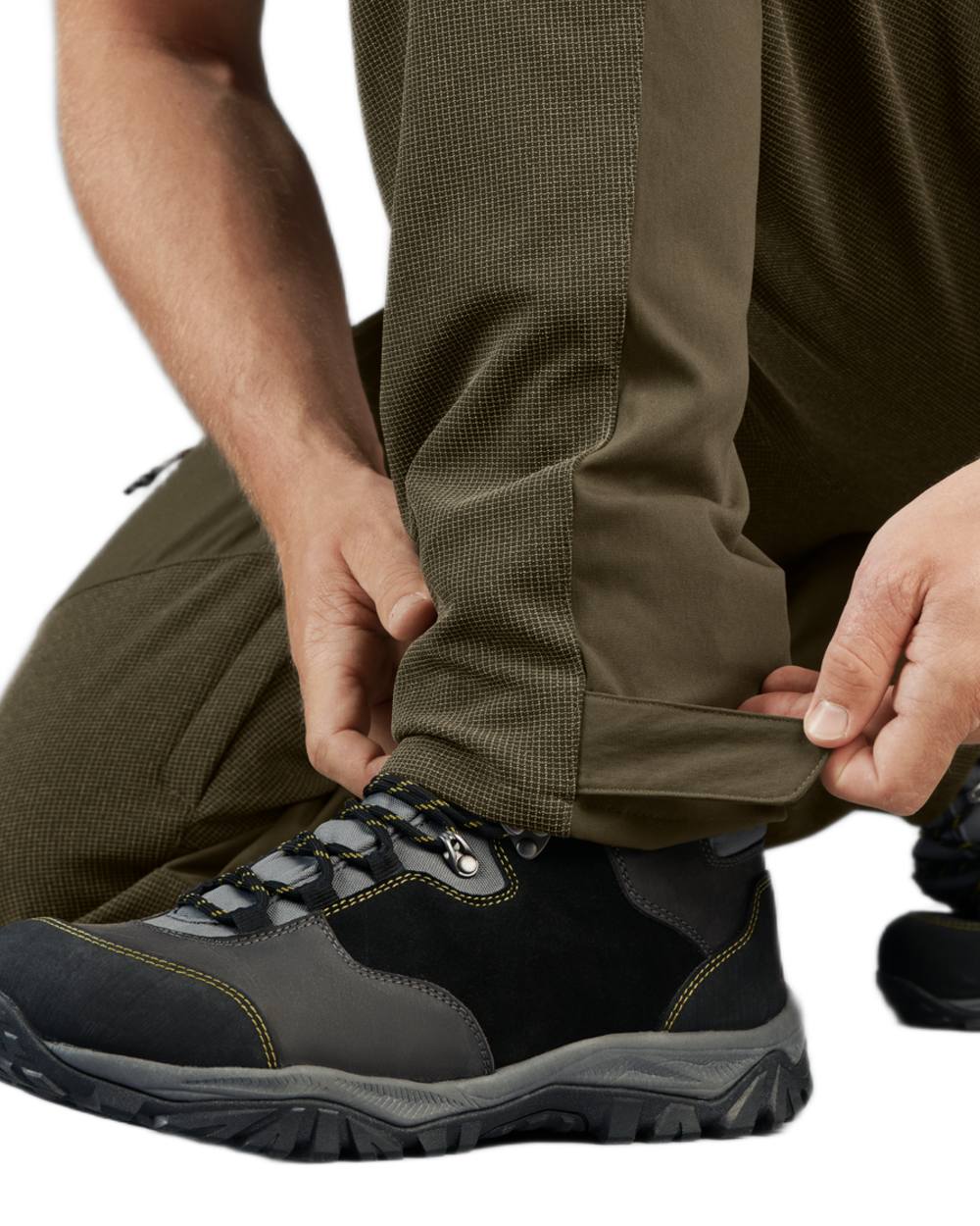 Pine Green Coloured Seeland Outdoor Membrane Trousers on White background 